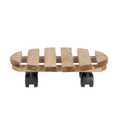 Carro Porta Macetas Madera Redondo